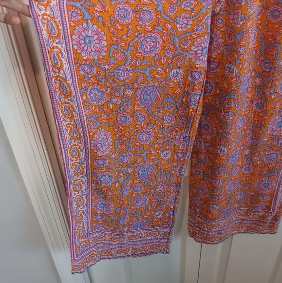 Vibrant Rachel Roy Paisley Wide-Leg Pants - Picture 3 of 7